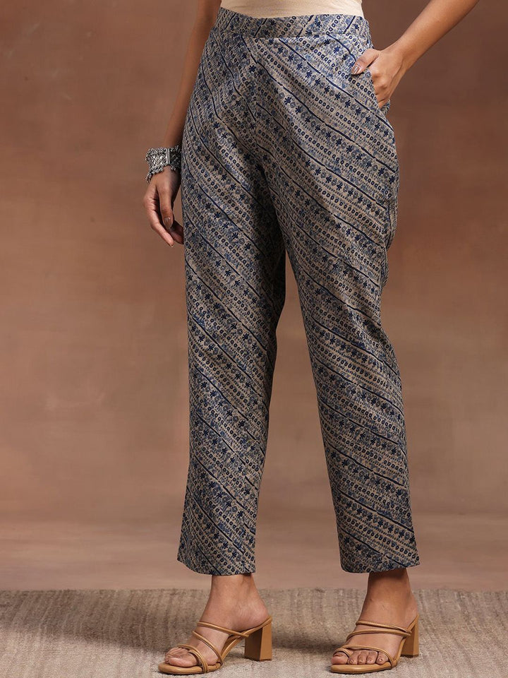 Libas Floral Printed Pure Cotton Kurta with Trousers & Dupatta