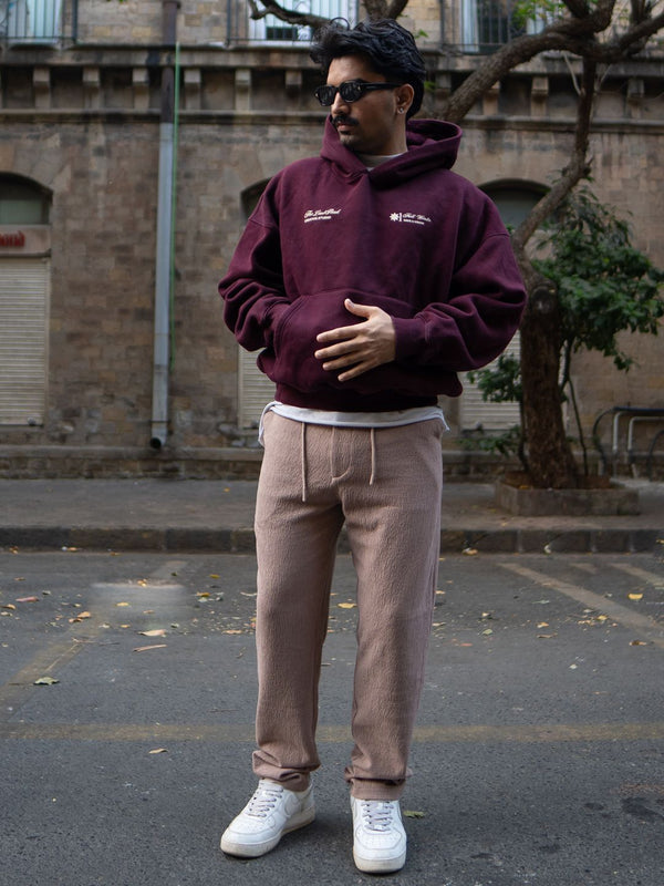 Powerlook Men Dark Beige Knit Pant