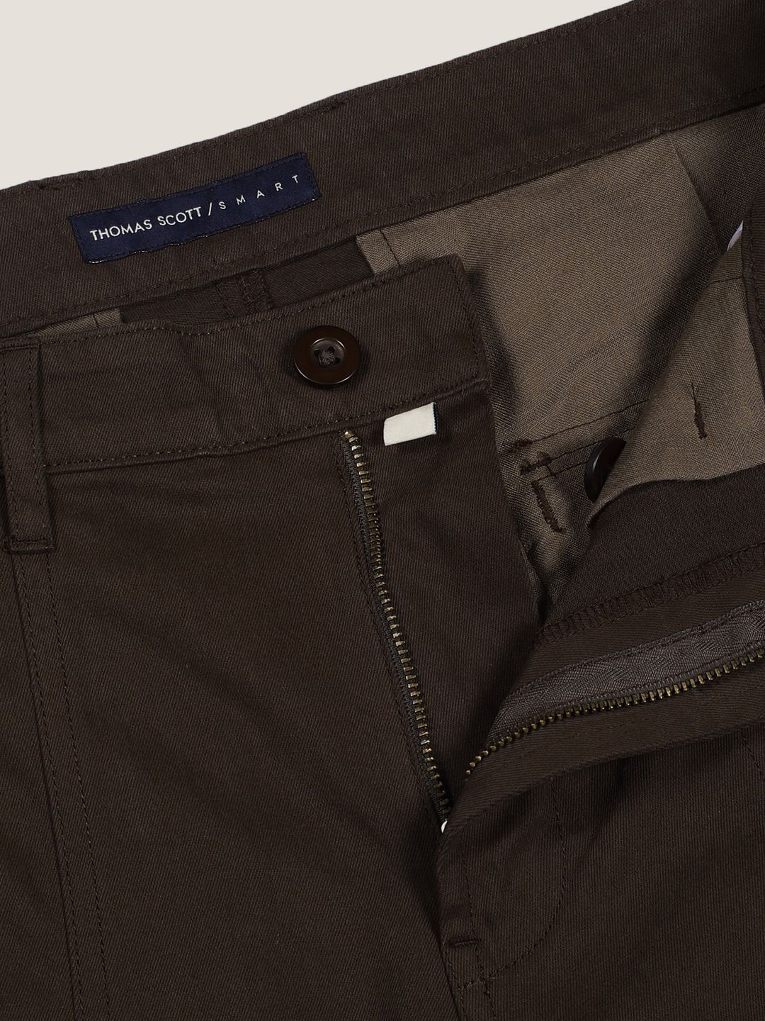 Thomas Scott Men Smart Fit Mid-Rise Trousers