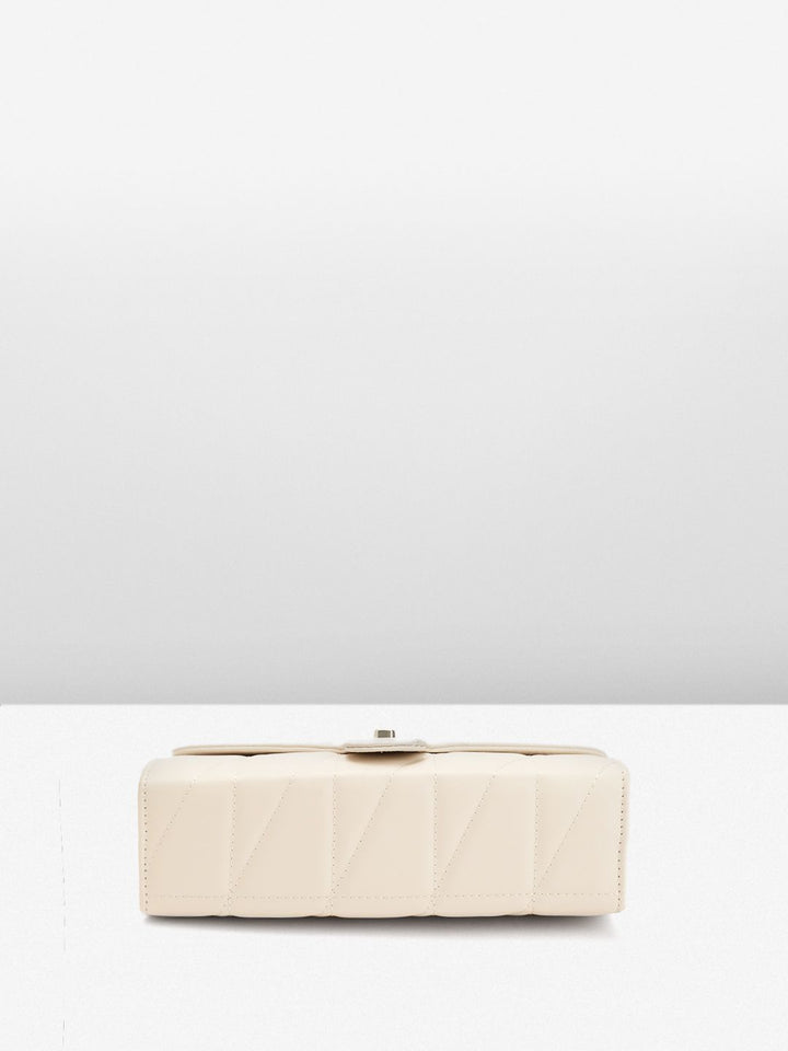 DressBerry Quilted Structured Sling Bag