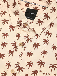 VASTRADO Men Classic Fit Spread Collar Floral Printed Cotton Casual Shirt