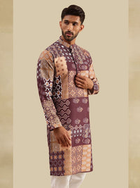 Anouk Men Ethnic Motifs Printed Mandarin Collar Straight Kurta