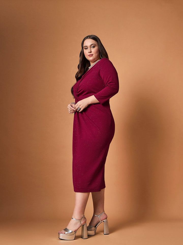 SASSAFRAS Curve Midi Dress