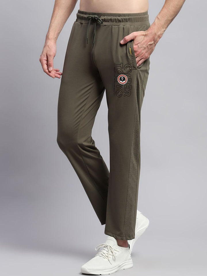 Monte Carlo Solid Men Printed Track Pants