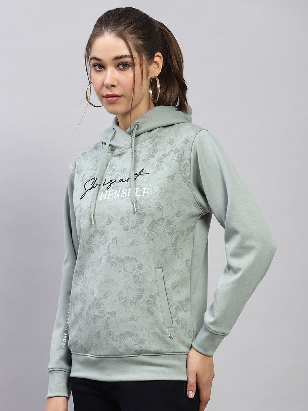 Monte Carlo Women Printed Hooded Sweatshirt