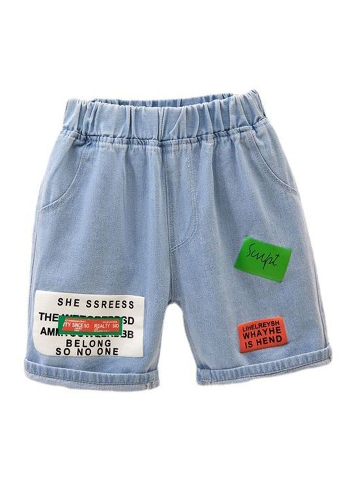 YK Boys Mid-Rise Denim Shorts