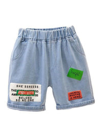 YK Boys Mid-Rise Denim Shorts