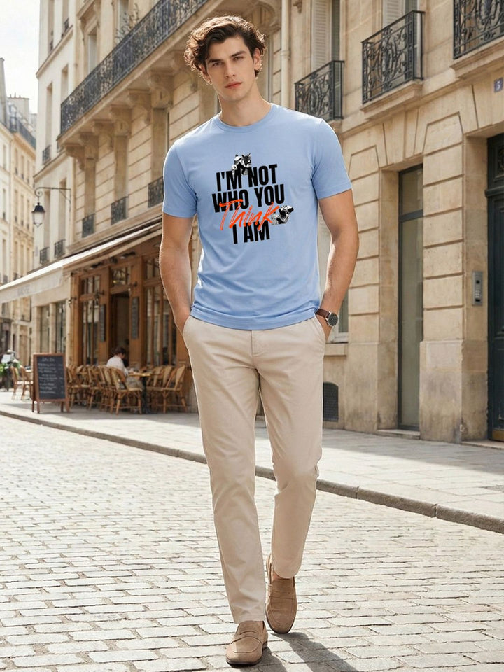 ADRO Men Typography Printed T-shirt