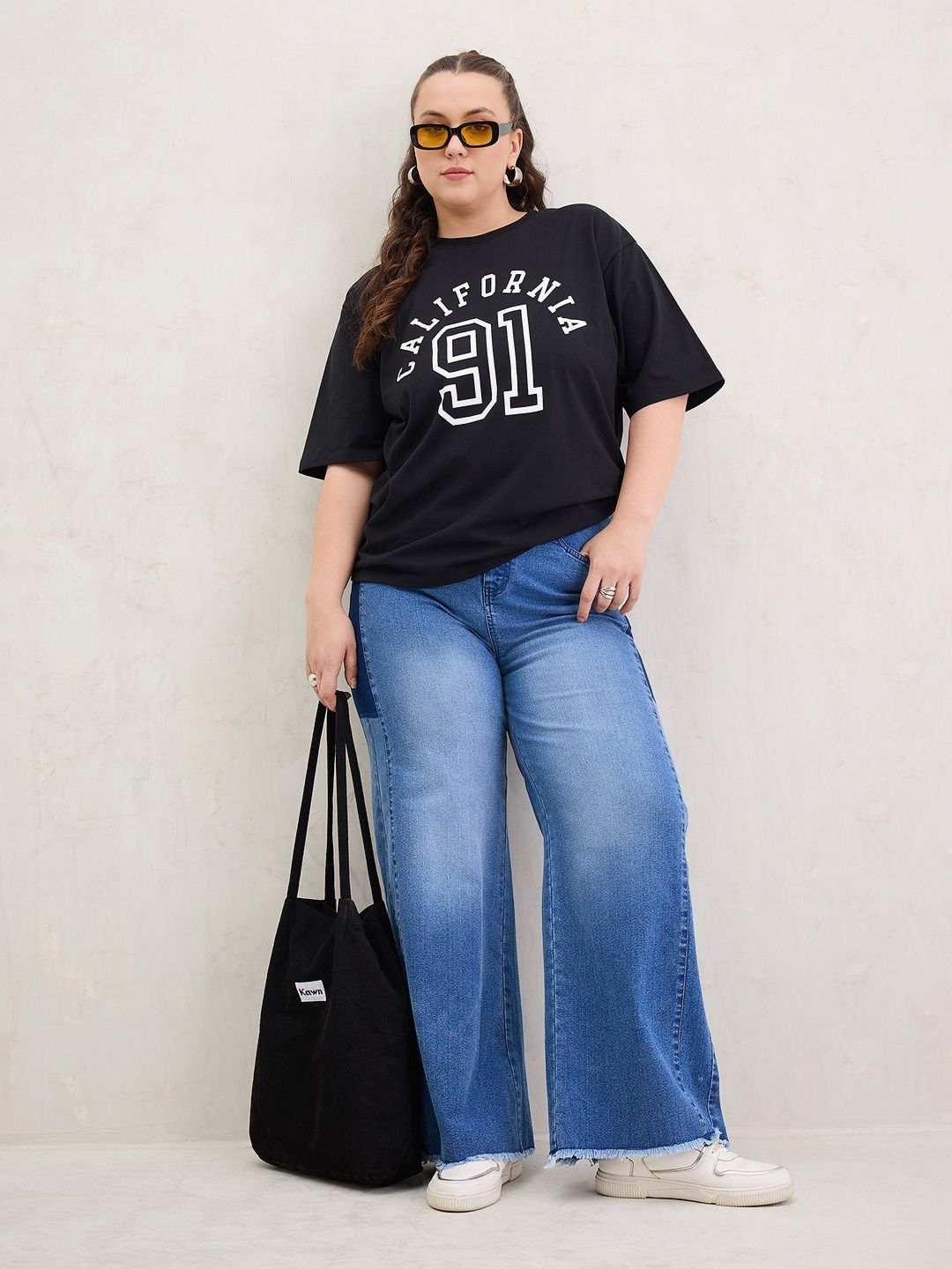 T-Shirt Poket Sassafras Curve Women Printed Women