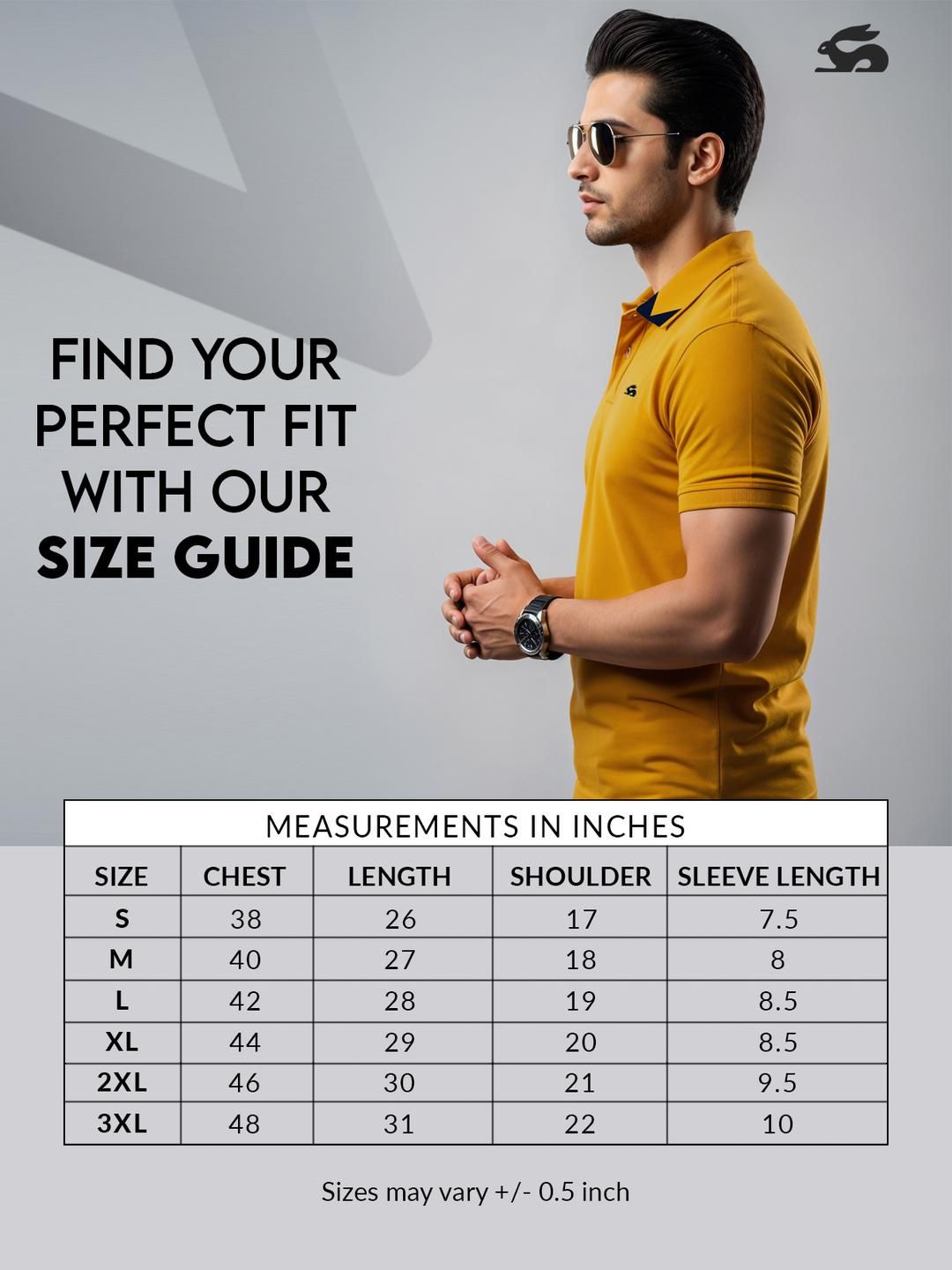 ADRO Men Mustard Cotton Tshirts