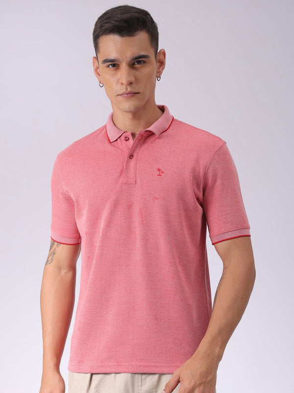 The Indian Garage Co Men Solid Polo Collar T-shirt
