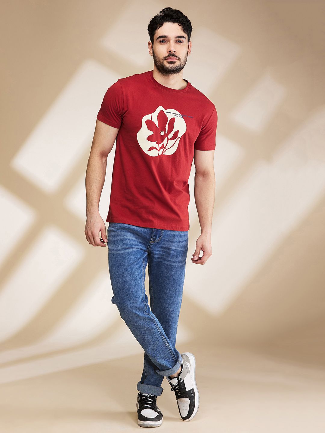 Being Human Men Slim Fit Mid-Rise Light Fade Stretchable Jeans