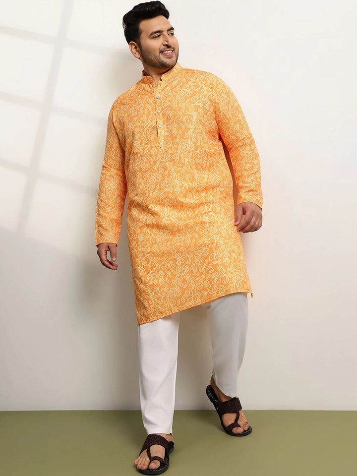 SOJANYA PLUS Men Ethnic Motifs Printed Regular Kurta with Pyjamas