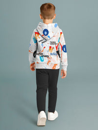 HELLCAT Boys Printed Hooded Sweatshirt With Trousers