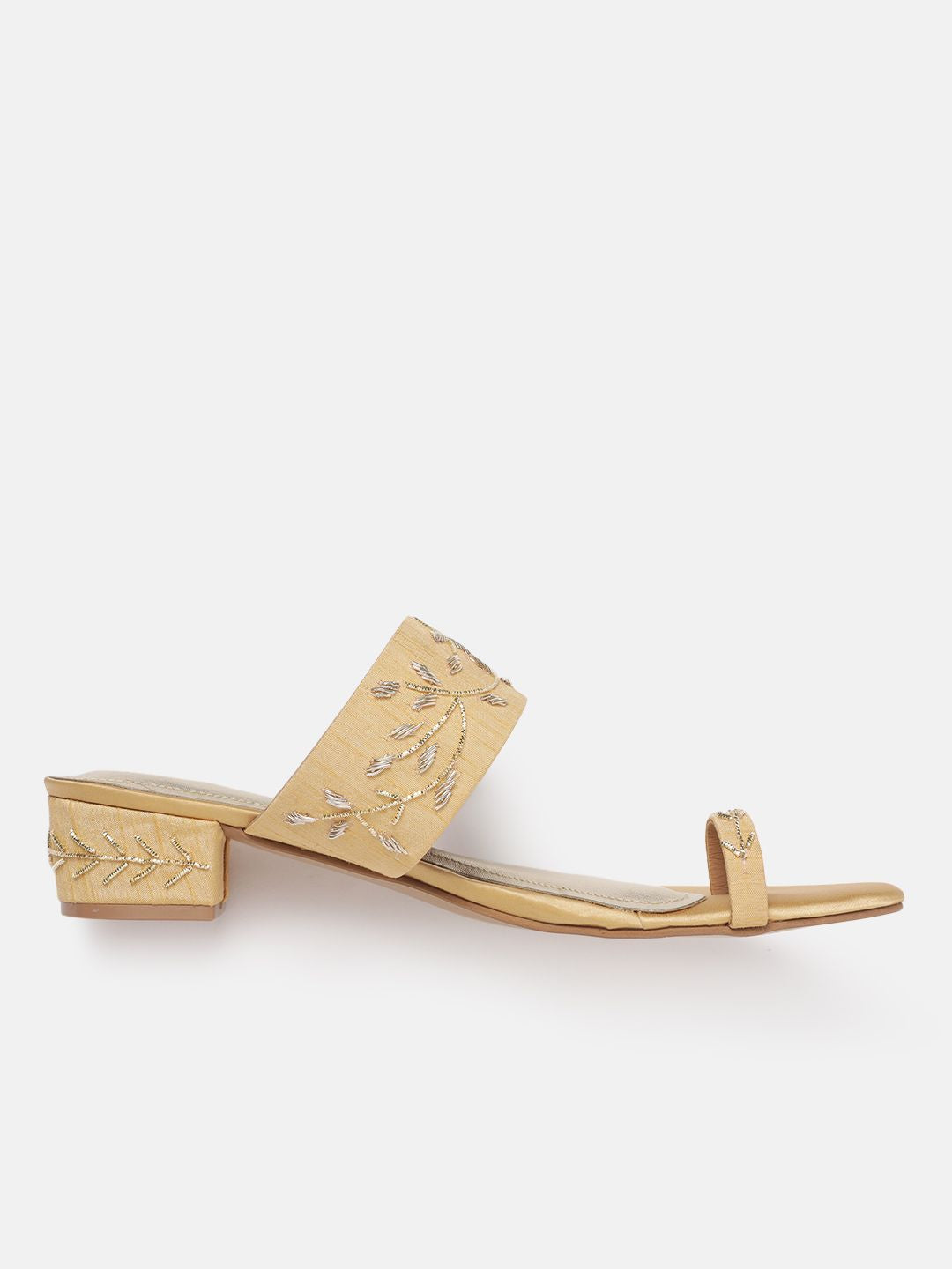 House of Pataudi Ethnic Embellished Block Heels