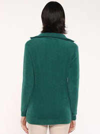 RAREISM Women Solid Mock Collar Pullover