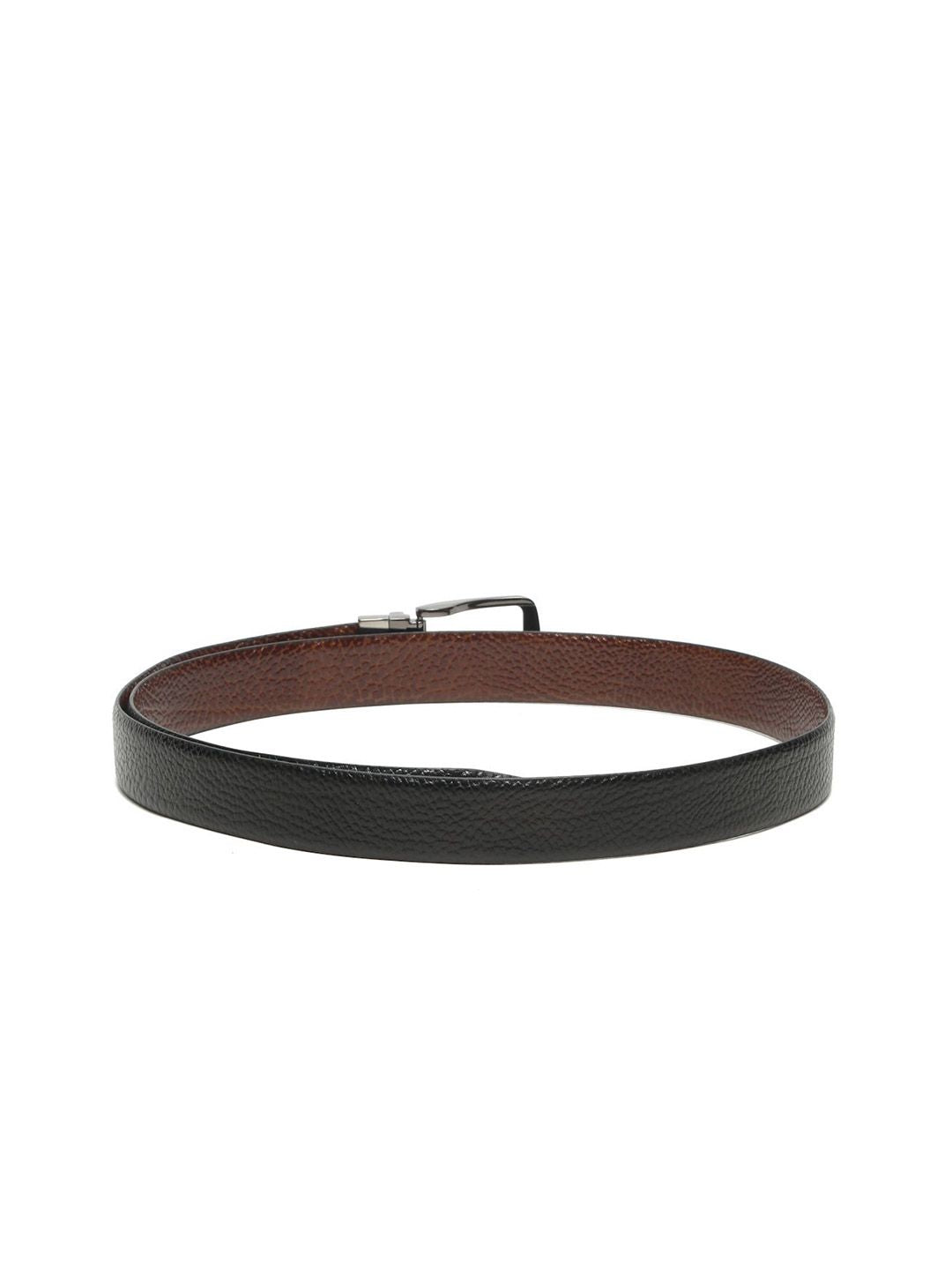 Teakwood Leathers Men Textured Leather Reversible Formal Belt