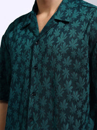 HIGHLANDER Men Printed Resort Collar Oversised Shirt