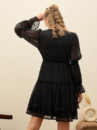 SASSAFRAS Women Solid Self Design Fit & Flare Dress