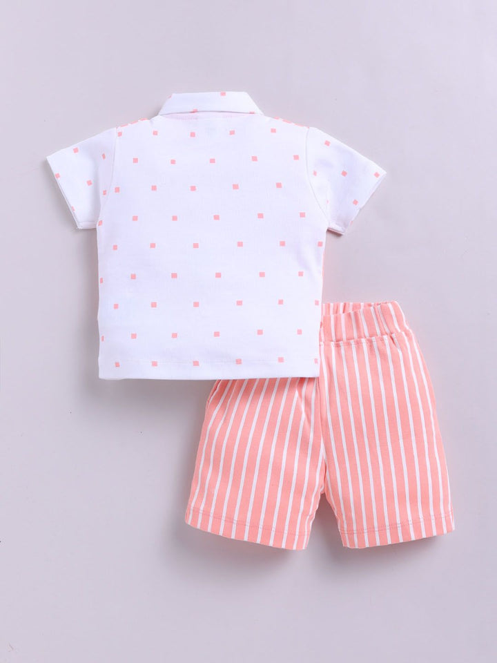 Moms Love Infant Boys Striped Pure Cotton Clothing Set