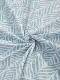 KLOTTHE Green Floral Printed Flat 300 TC Cotton Blend Single Bedsheet With Pillow Cover