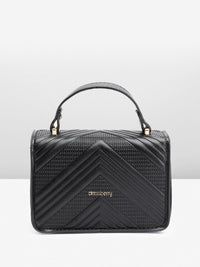 DressBerry Textured Structured Satchel Bag