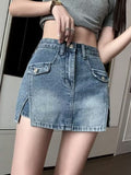 DressBerry Denim A-Line Mini Skort