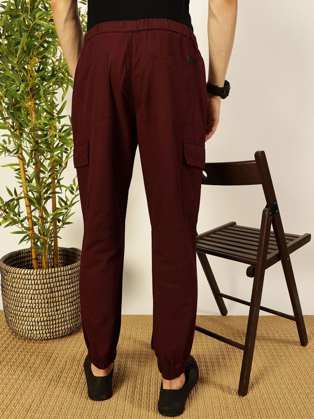 Thomas Scott Men Smart Slim Fit Cargos Trousers