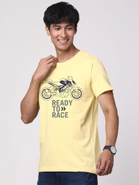ADRO Men Graphic Printed Round Neck Cotton T-shirt