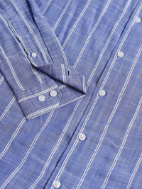 VASTRADO Men Classic Slim Fit Vertical Striped Pure Cotton Casual Shirt