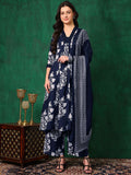 KALINI Women Floral Printed Regular Mirror Work Kurta with Palazzos & With Dupatta