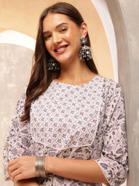 Anouk Women Ethnic Motifs Printed Regular Beads and Stones Pure Cotton Kurta with Trousers & With Dupatta