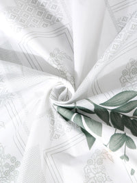 Myntra Elegant Homes White Floral 400 TC Super King Double Bedsheet dengan 2 Sarung Bantal