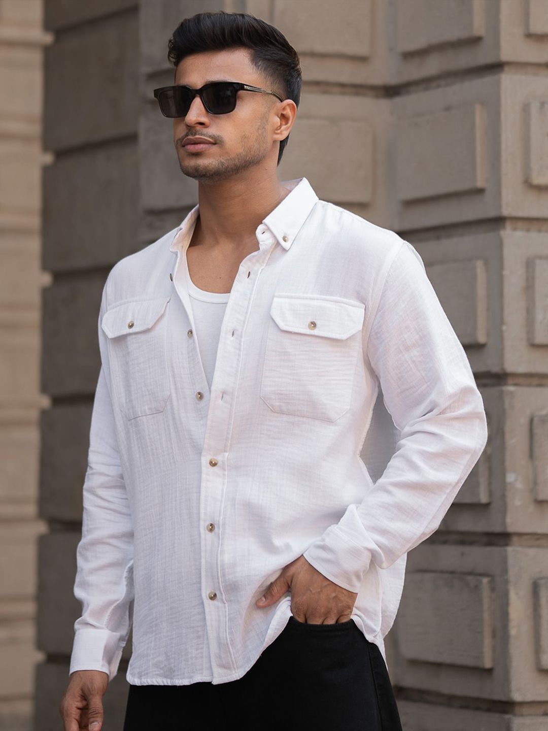 Powerlook Men Opaque Casual Shirt