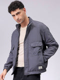 The Indian Garage Co Men Quilted Jacket with Patchwork