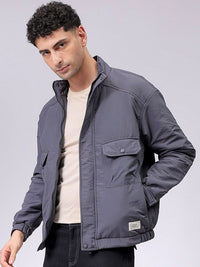 The Indian Garage Co Men Quilted Jacket with Patchwork