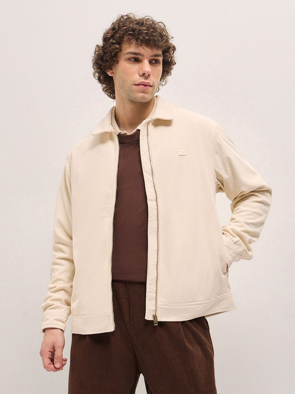 THE BEAR HOUSE Men Striped Lightweight Outdoor Open Front Jacket