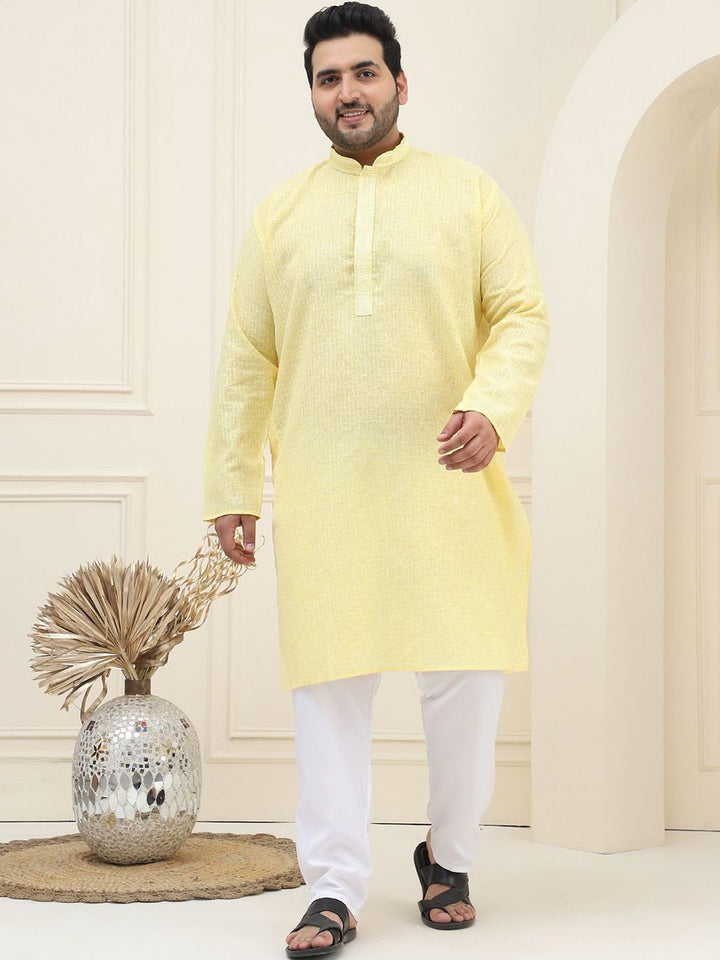 SOJANYA PLUS Checked Woven Design Pure Cotton Straight Kurta With Pyjama