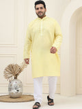 SOJANYA PLUS Checked Woven Design Pure Cotton Straight Kurta With Pyjama