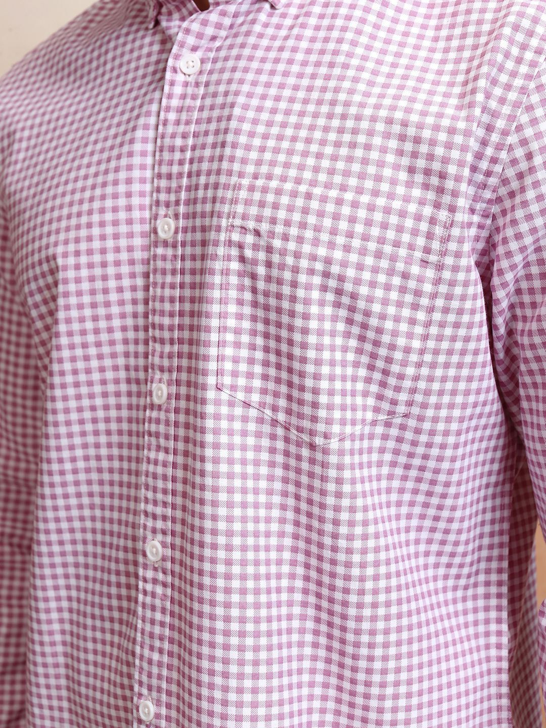 HIGHLANDER Men Gingham Checks Casual Shirt