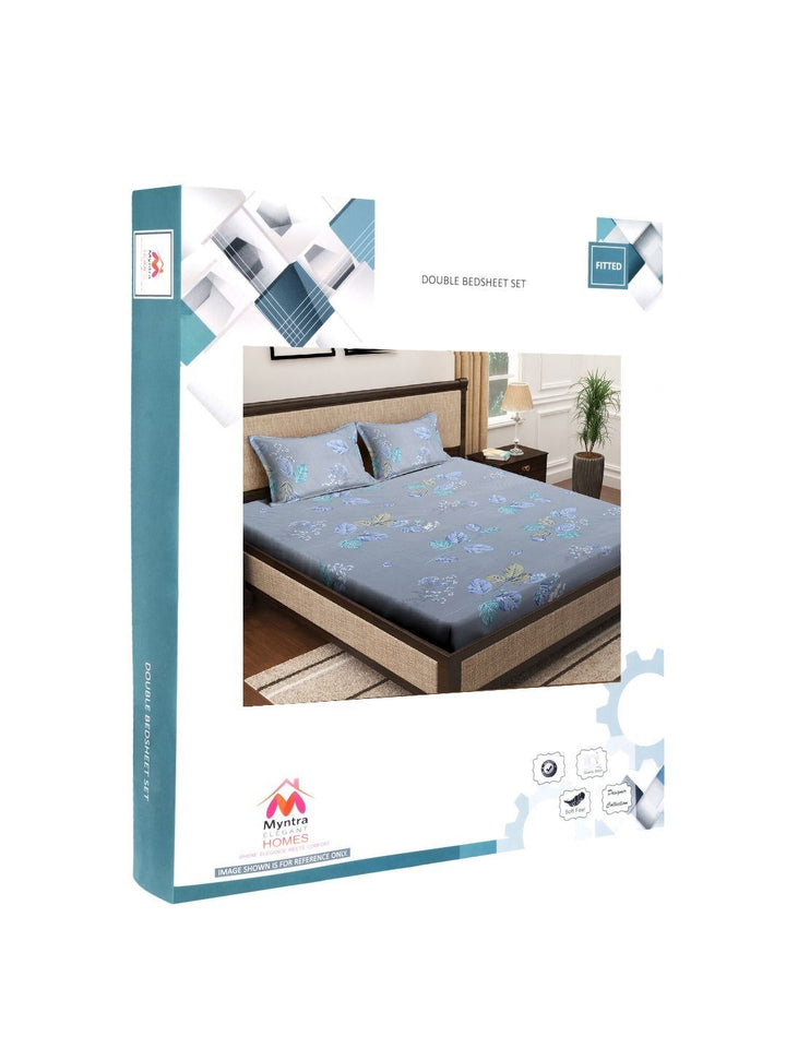 Myntra Elegant Homes Floral 400 TC King Bedsheet With 2 Pillow Covers