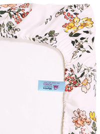 Myntra Elegant Homes White & Red Floral 400 TC King Cadar dengan 2 Sarung Bantal