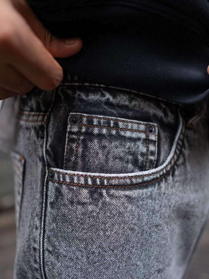 Powerlook Men Relaxed Fit Mildly Distressed Heavy Fade Jeans