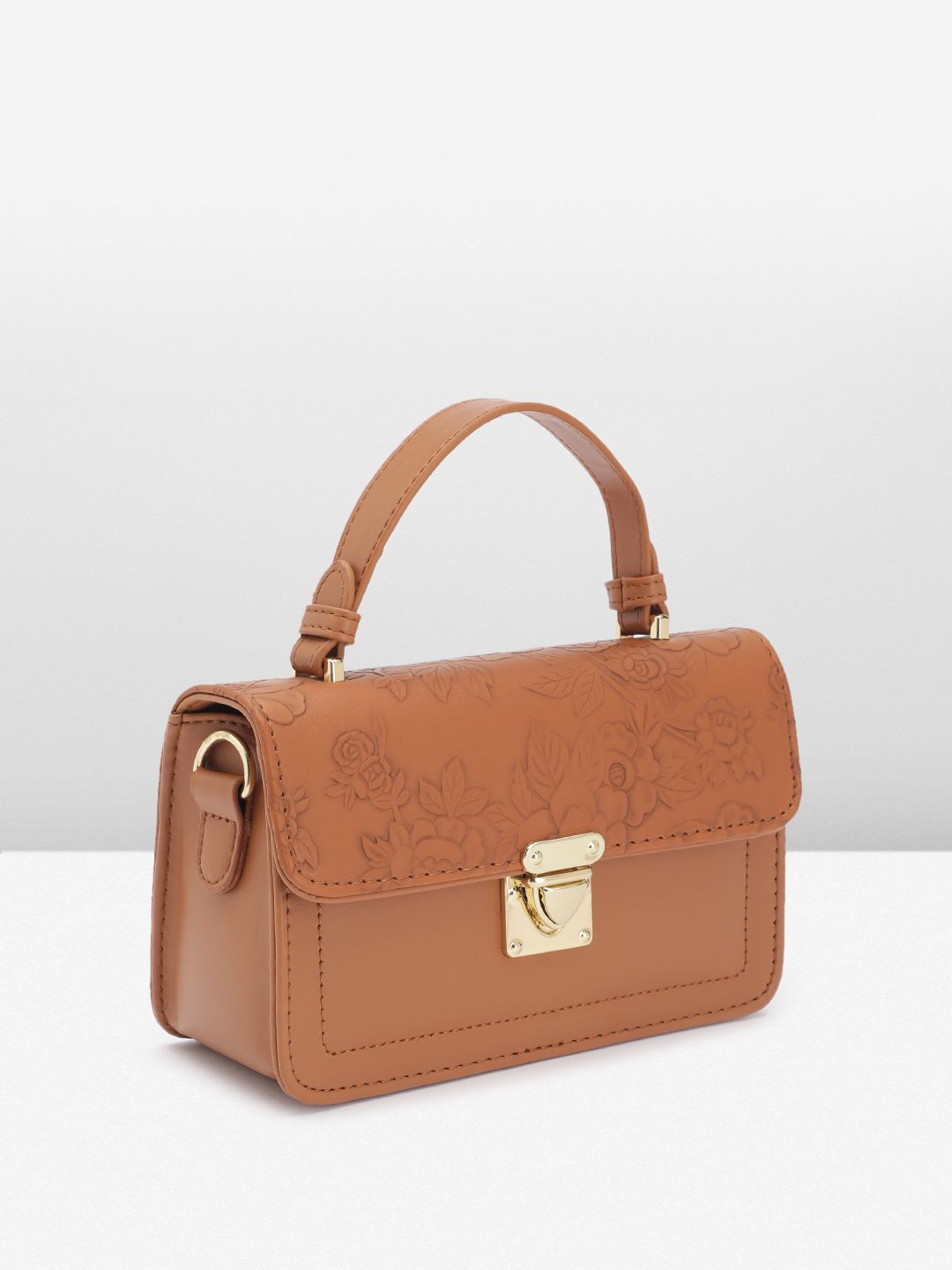 DressBerry Textured Structured Satchel
