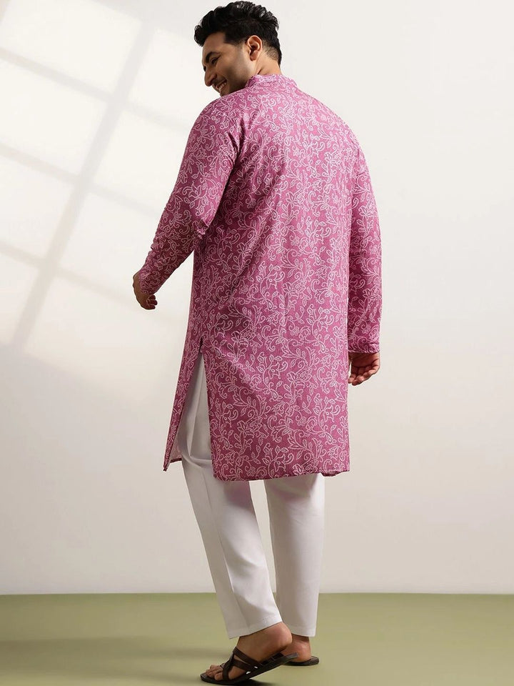 SOJANYA PLUS Men Ethnic Motifs Printed Regular Kurta with Trousers