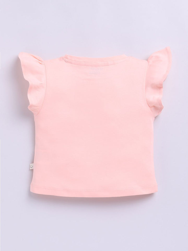 Happy Faces Girls Peanuts Printed Pure Cotton Top
