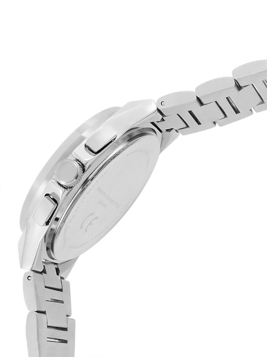 Sambungan Perancis Lelaki Dail Corak & Gelang Gaya Gaya Tali Analog Watch FCH02SM