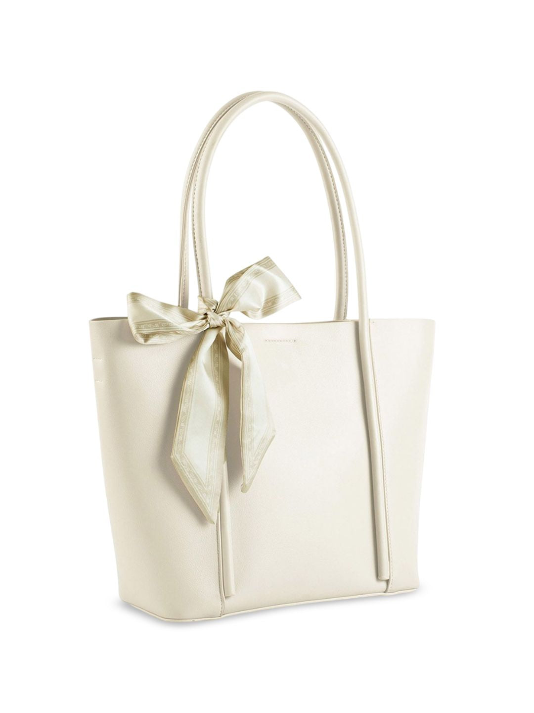 Lino Perros Women Textured Structured Shoulder Bag With Scarf