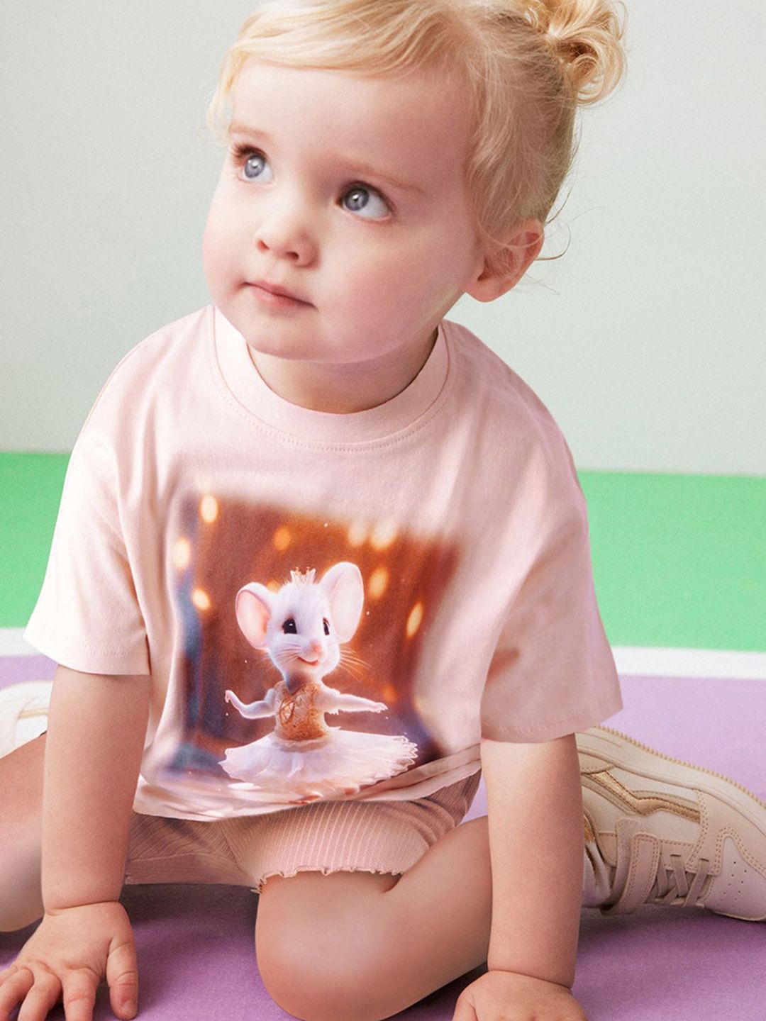 YK Girls Printed T-shirt With Shorts