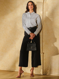 AND Striped Cotton Shirt Style Top